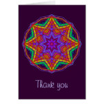 Abstract mandala Thank You card