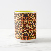 Abstract of Giraffe Animal Pattern Design Mug