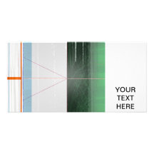 Abstract Orange lines Customized Photo Card