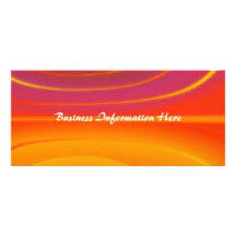 Abstract Orange Swirl 2012 Calendar Bookmark Rack Personalised Rack Card
