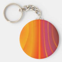 Abstract Orange Swirl Key Chain
