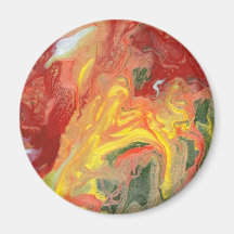 Abstract - Paint - In a state of flux Refrigerator Magnet