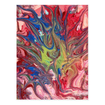 Abstract - Paint - The meaning of life Post Card