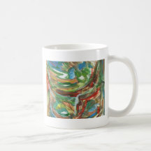 Abstract painting mug