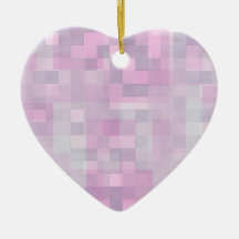 Abstract Pink White Grey Mosaic Pattern Ornament