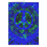 Abstract Psychedelic Tie-Dye Peace Sign Greeting Cards