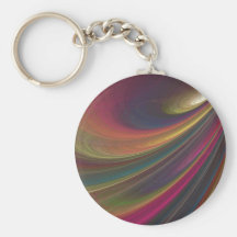 Abstract Rainbow Swirl Key Chain