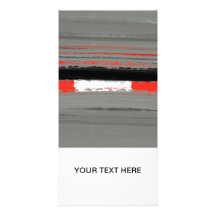 Abstract Red 4 Customised Photo Card