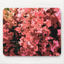 Abstract Red Bougainville Flowers Mouse Pad