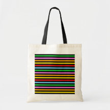 Abstract Retro Stripes Lines Red Blue Green Pink Tote Bags