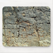 Abstract Rock Texture with Cracks and Moss Mouse Pad