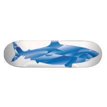 Abstract Shark Blue Deck Skate Decks