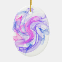 Abstract  Smoke on the Water Christmas Ornament