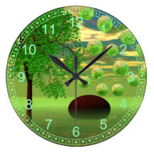 Abstract Spring Renewal – Lemon & Lime Life Force Clock