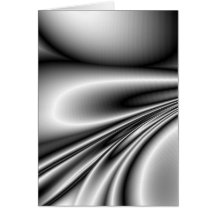 Abstract Steel Waves Metallic Look Greeting Cards