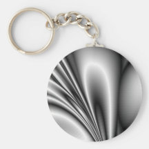 Abstract Steel Waves Metallic Look Keychains