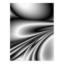 Abstract Steel Waves Metallic Look Post Cards
