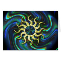 Abstract Sun Winter Solstice Card