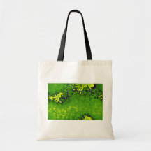 Abstract Textured green glass Canvas Bags