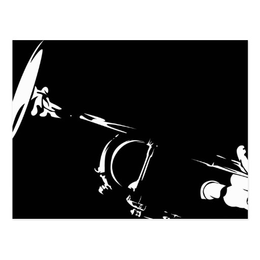 Abstract Trumpet Postcard