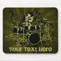 Abstract Vintage Drummer Mousemats