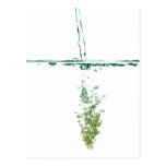 Abstract water bubbles postcard