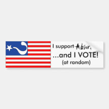 Absurdism and I VOTE! Bumper Sticker