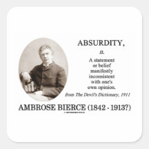 Absurdity Bierce The Devil's Dictionary Definition Stickers