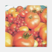 Abundant Harvest - Heirloom Tomatoes Refrigerator Magnets