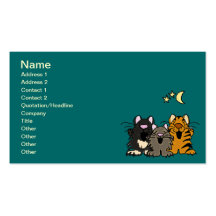 AC- Awesome Singing Cartoon Cats Business Cards