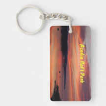 Acadia Sunrise Rectangle Key Chain