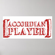 Accordian  Player Print