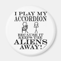 Accordion Keeps Aliens Away Magnets
