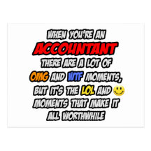 Accountant .. OMG WTF LOL Postcard
