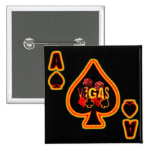 Ace of Spades Vegas Pinback Button