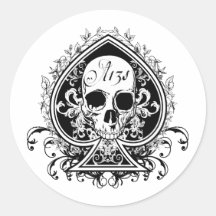 Ace Skull Sticker