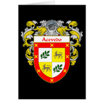 Acevedo Coat of Arms (Mantled) cards