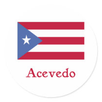 Acevedo Puerto Rican Flag stickers