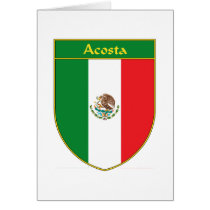 Acosta Mexico Flag Shield cards