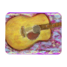 Acoustic Guitar Colours Rectangular Magnets