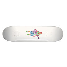 acoustic guitar player female singer musician skateboards