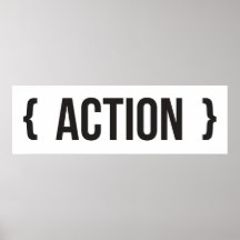 Action - Bracketed - Black and White Print