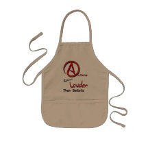 Actions Speak Louder than Beliefs, Atheist Symbol Apron