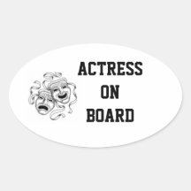 Actress On Board Sticker