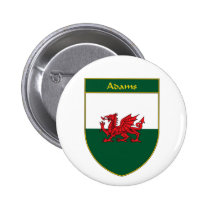 Adams Welsh Flag Shield buttons