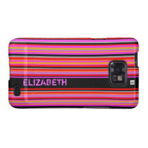 Add Name Retro Stripe Samsung Galaxy Case-Mate Cas