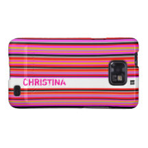 Add Name White Stripe Samsung Galaxy Case-Mate Cas