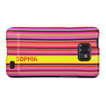 Add Name Yellow Stripe Samsung Galaxy Case-Mate Ca