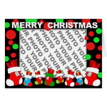 Add Photo Merry Christmas Card Stocking