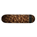 Add text to this cool leopard skateboard skateboards